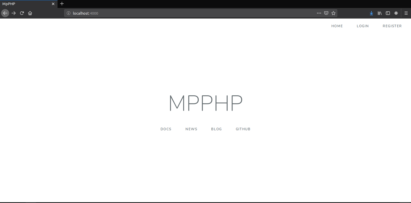 IMpPHP welcome page